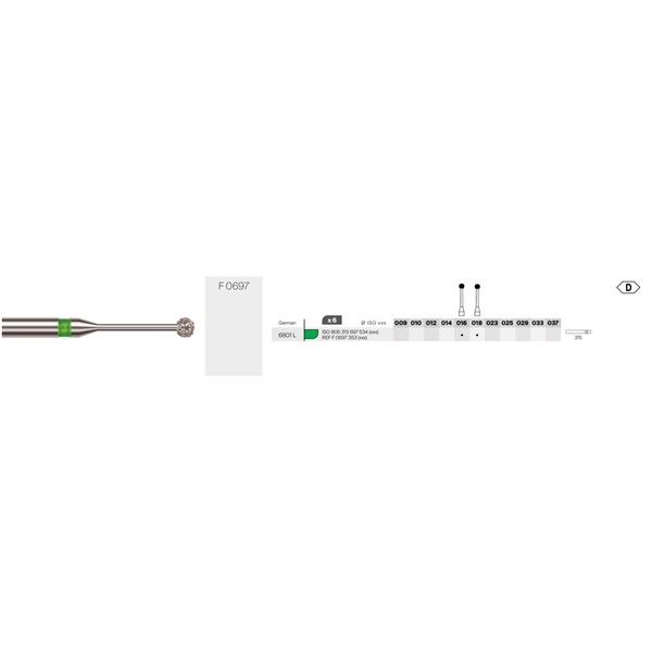 Diamond instrument B.cavity FG C 016