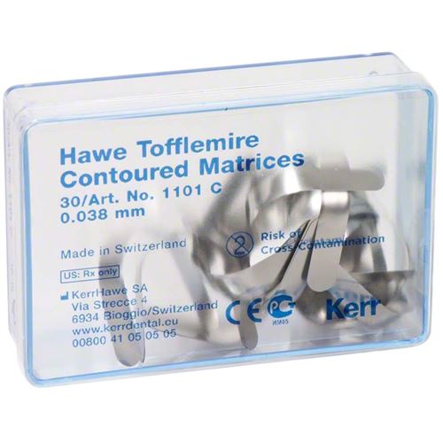 Hawe Tofflemire tvarované matrice, 0,038mm 30ks - 1101C
