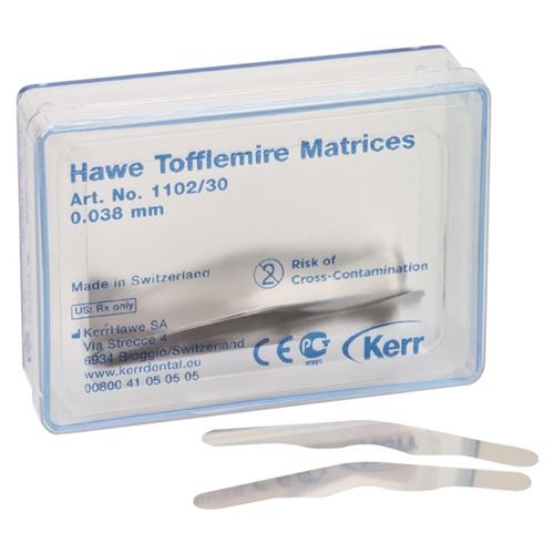 Hawe Tofflemire matrice, 0,038mm 30 ks - 1102/30