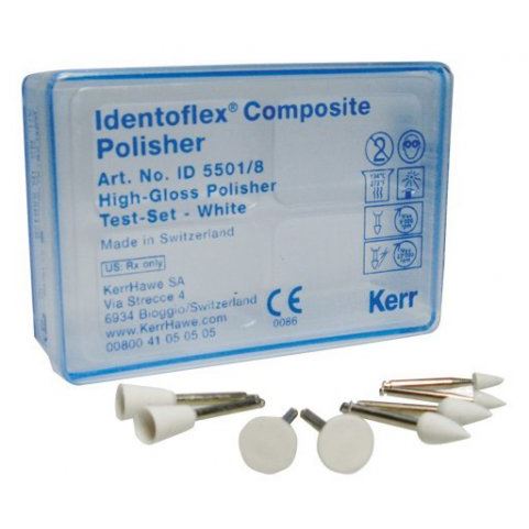 Identoflex (kompozita) - bílá gumička - plamínek, 12ks
