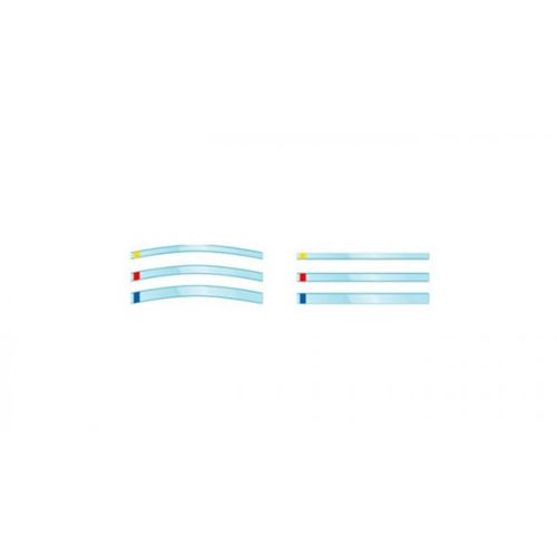 Transparentní pásky rovné - modré 100mm délka, 10mm šířka 100ks - 692