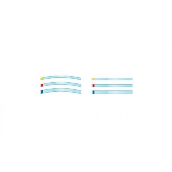 Transparentní pásky rovné - modré 100mm délka, 10mm šířka 100ks - 692