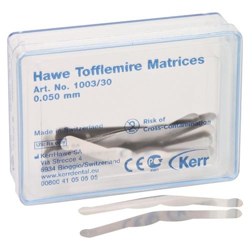 Hawe Tofflemire matrice, 0,05mm 30ks - 1003/30