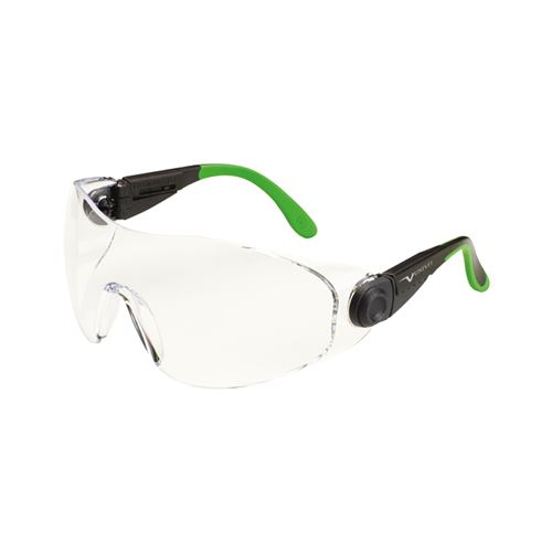 Ochranné brýle 529 čiré, černo-zelené