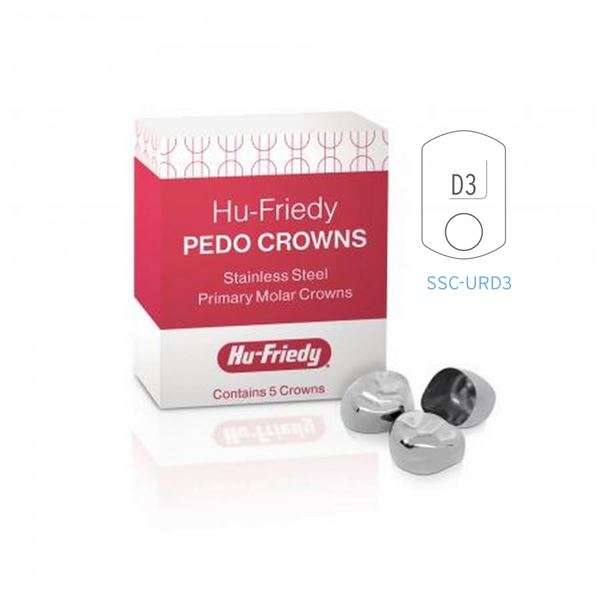 Nerezové korunky Hu-Friedy U-R Primary 1st #3 Refill SSC-URD3, 5ks