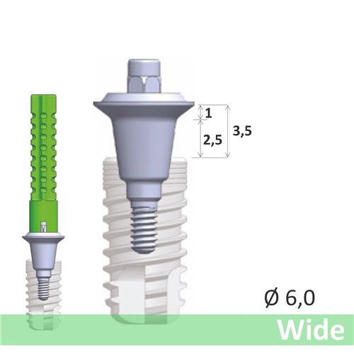 GC Aadva SR abutment Wide EPH2.5 D6.0