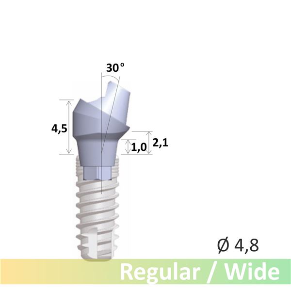 GC Aadva SR abutment 30° R/W EPH1.0 D4.8