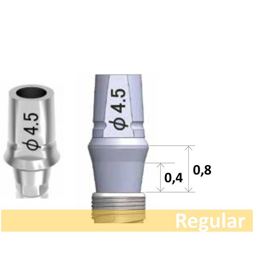 GC Ready abutment Regular/Wide HEX Esthetic D4.5 EPH 0.4