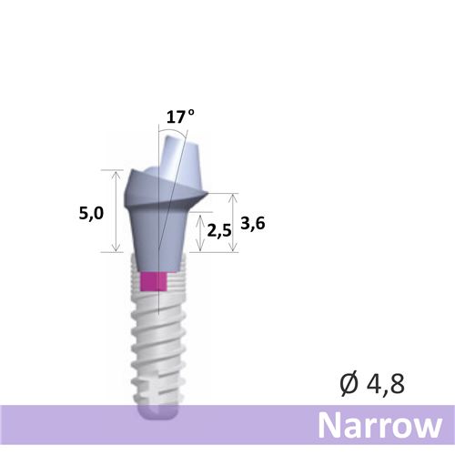 GC SR abutment 17° Narrow  EPH2.5 O4.8