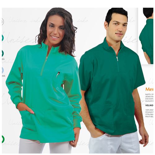 Košile UNI Mercurio kr.r. sv.zelená XL