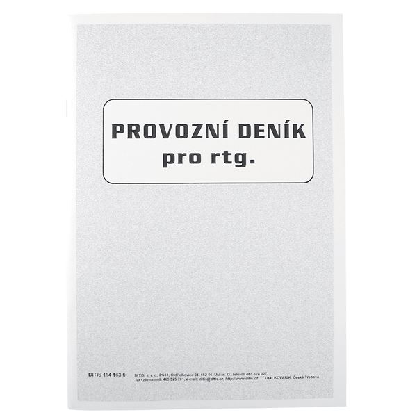 Provozní deník pro RTG diag.