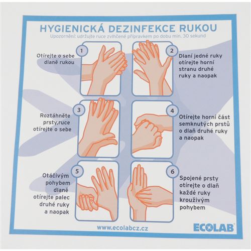 Hygienická dezinfekce rukou-leták