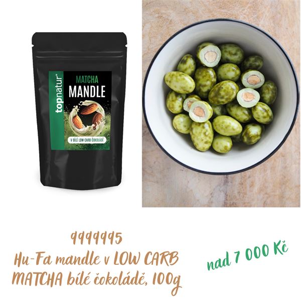 Hu-Fa mandle v MATCHA bílé čokoládě (7) do vyprodání